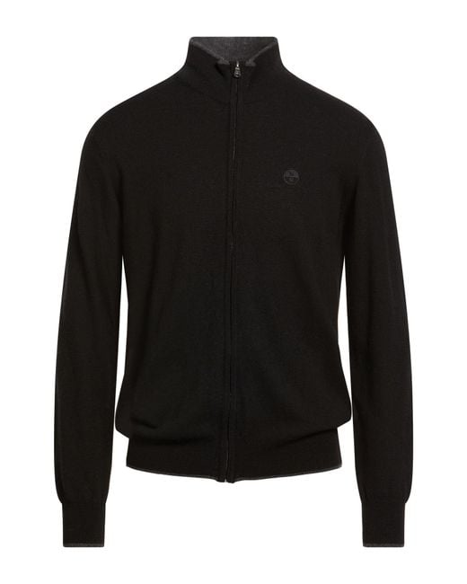 North Sails Black Cardigan Polyamide, Wool, Viscose, Cashmere for men