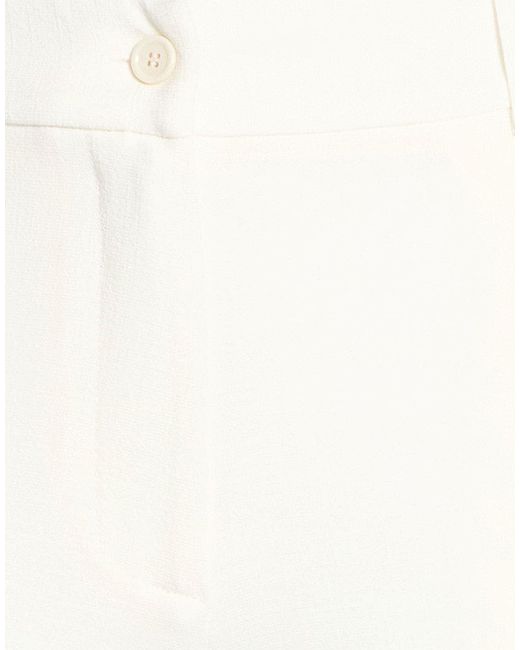 Jucca White Pants Viscose, Polyester, Elastane