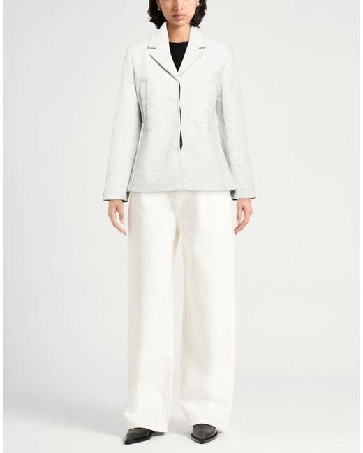 Sunnei White Light Jacket Wool, Polyester, Cupro
