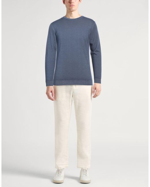 Daniele Fiesoli Blue Slate Sweater Merino Wool for men