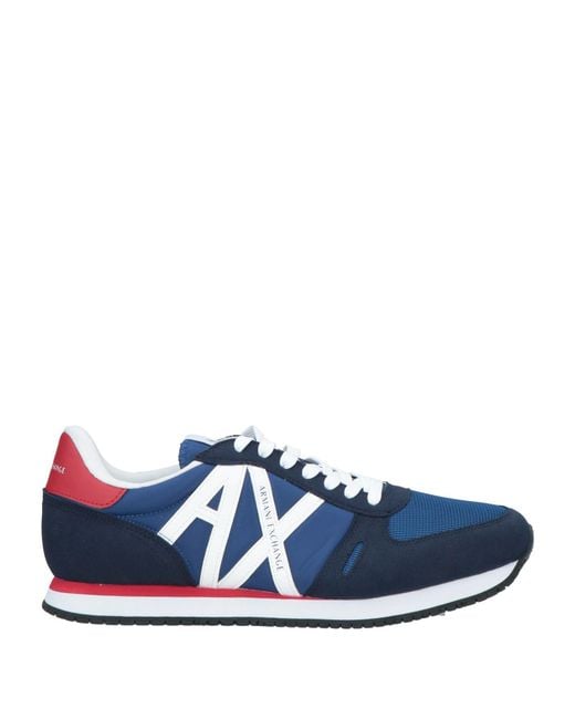 ARMANI EXCHANGE Blue Midnight Sneakers Polyamide, Elastane, Polyester, Polyurethane for men