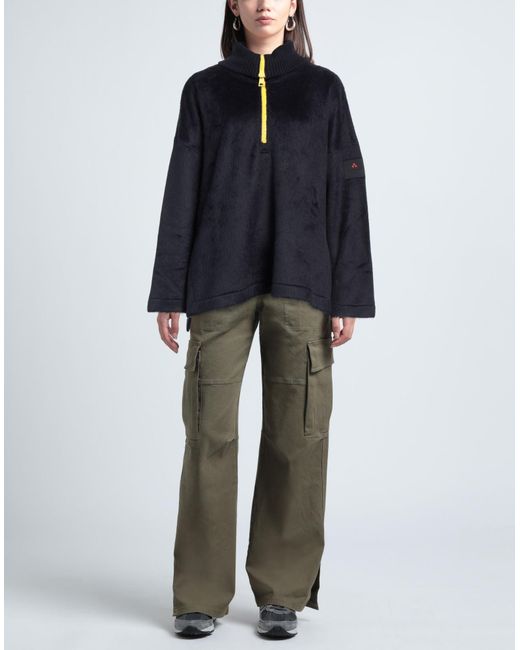 PEUTEREY.PLURALS Blue Midnight Turtleneck Acrylic, Polyester