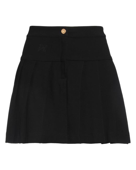 Palm Angels Black Mini Skirt Cotton, Polyester