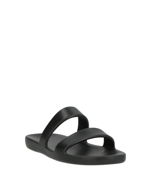 The Row Black Sandals Rubber