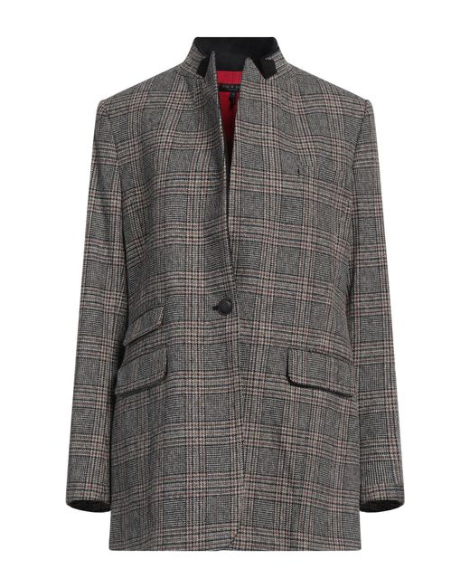 Rag & Bone Gray Blazer Cotton, Wool, Polyester
