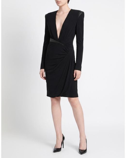 Versace Black Midi Dress Viscose, Elastane