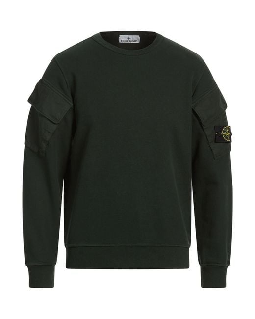 Stone Island Green Sweatshirt Cotton for men
