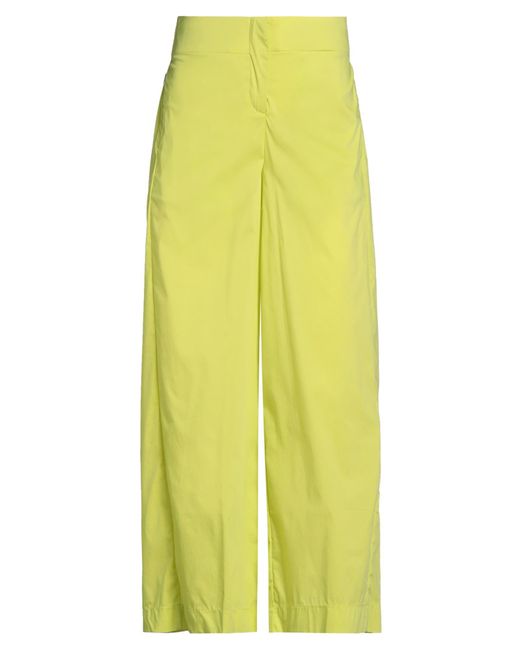 Jijil Yellow Lime Pants Cotton, Polyamide, Elastane