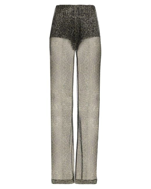 Gaelle Paris Gray Military Pants Polyester, Elastane
