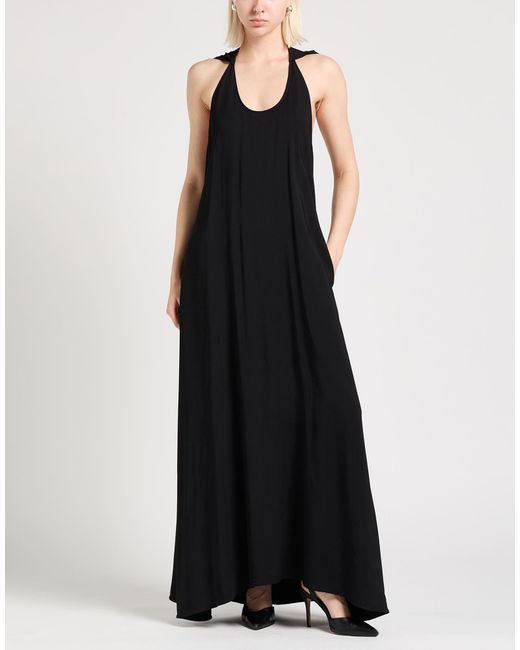 Department 5 Black Maxi Dress Viscose, Elastane