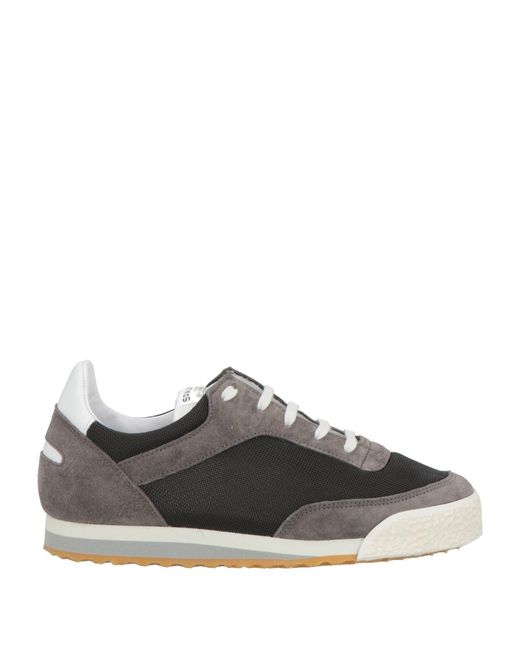 Spalwart Gray Sneakers Leather, Textile Fibers for men