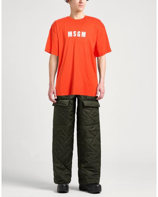 MSGM Orange T-Shirts for men