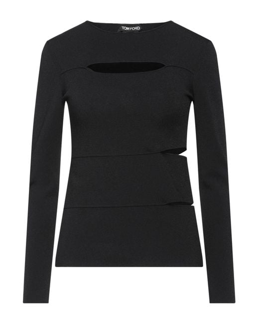 Tom Ford Black Sweater Viscose, Polyester