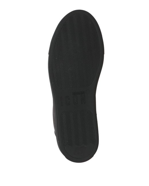 DSquared² Black Icon Charcoal Sneakers Leather