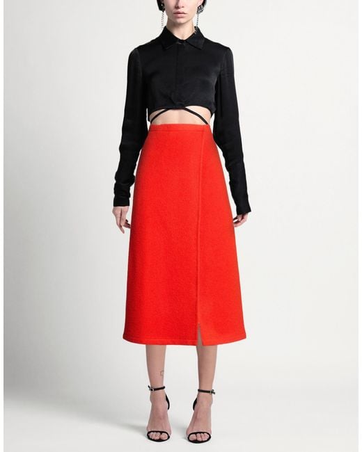 Rier Red Midi Skirt