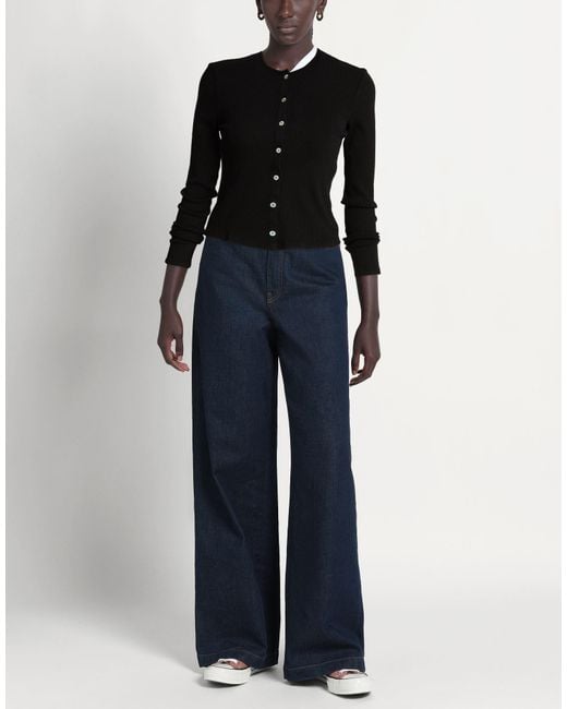 DONNI. Black Cardigan Cotton, Modal, Elastane