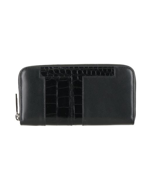 Tod's Black Wallet Leather
