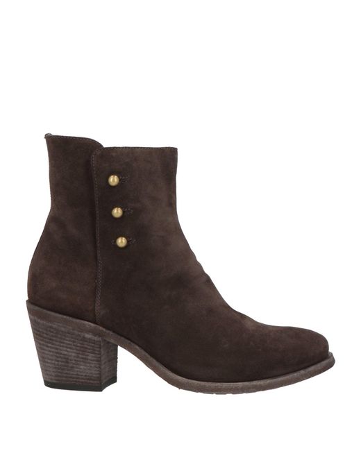 Officine Creative Brown Ankle Boots Leather