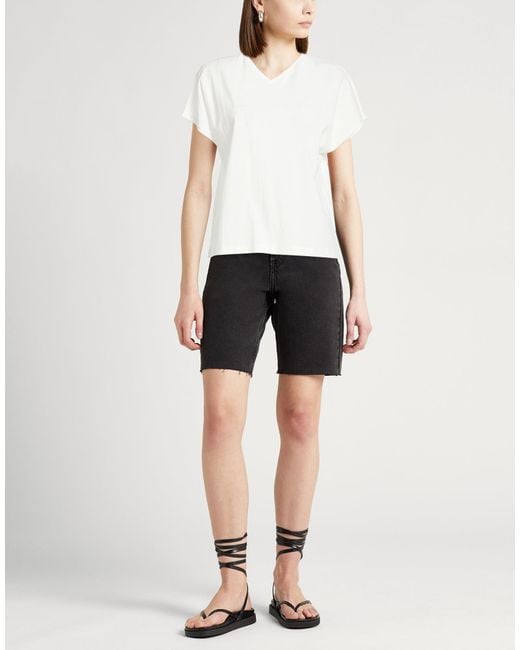 Khaite White T-Shirt Cotton, Polyamide