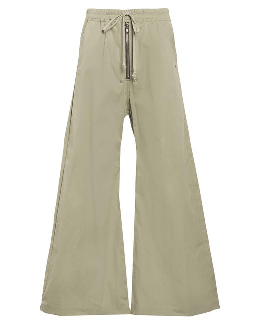 Rick Owens Green Military Pants Cotton, Elastane for men