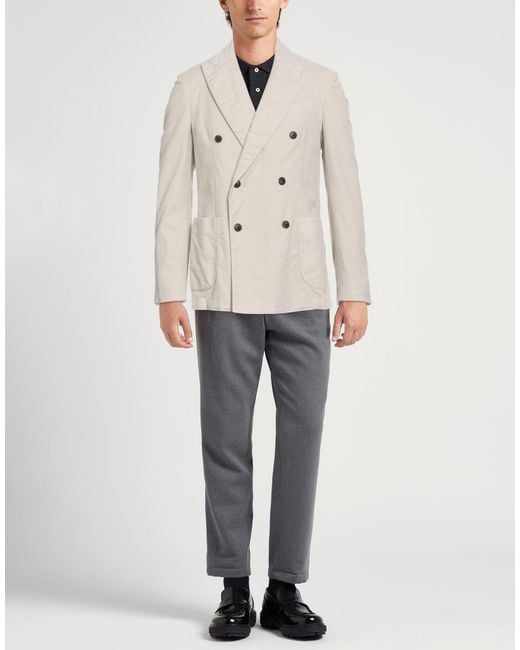 Drumohr Natural Blazer Cotton, Elastane for men