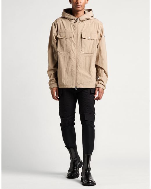 Moncler Natural Sand Jacket Polyamide for men