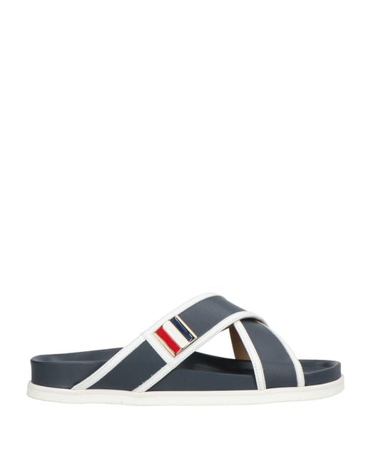 Thom Browne Blue Sandals Leather for men
