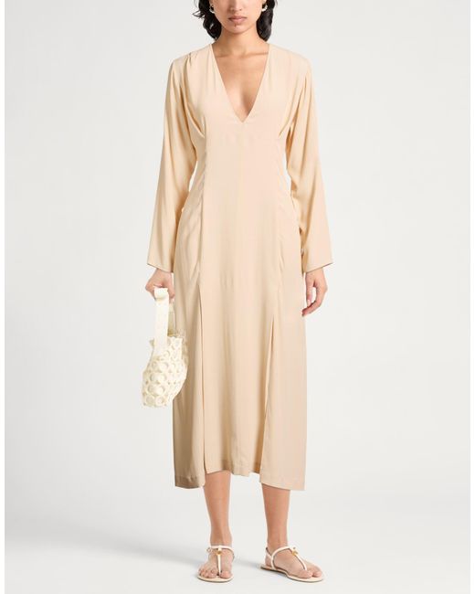 Semicouture Natural Midi Dress