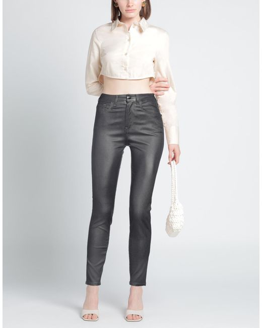 Jijil Gray Pants Viscose, Polyamide, Polyurethane, Elastane