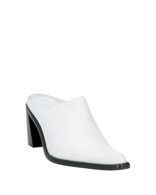 By Far White Mules & Clogs