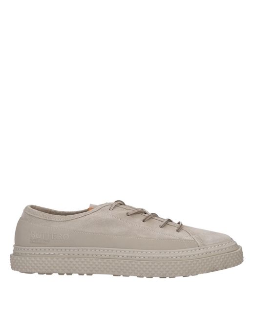 Buttero Gray Light Sneakers Leather, Textile Fibers for men