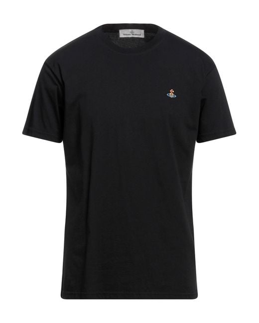 Vivienne Westwood Black Logo Cotton T-Shirt for men