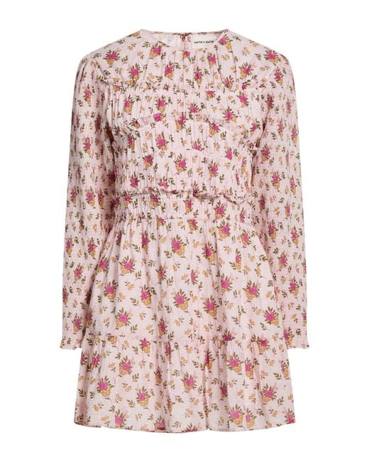 Antik Batik Pink Mini Dress Cotton