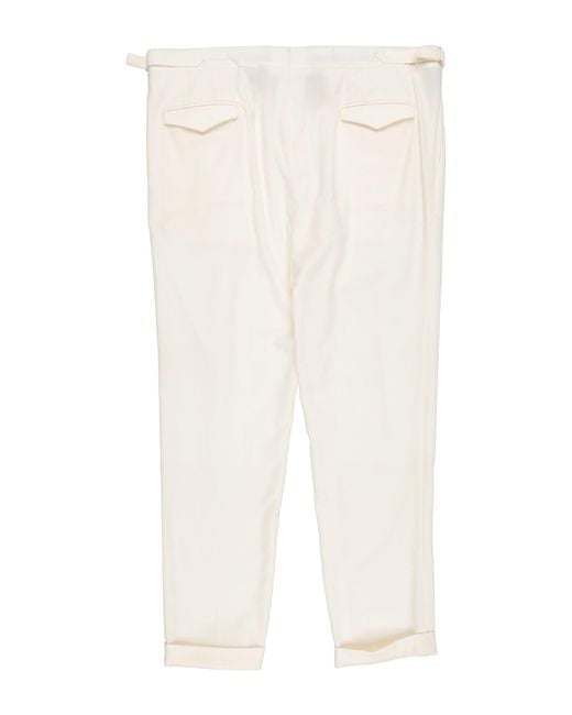 Briglia 1949 White Ivory Pants Virgin Wool, Elastane for men