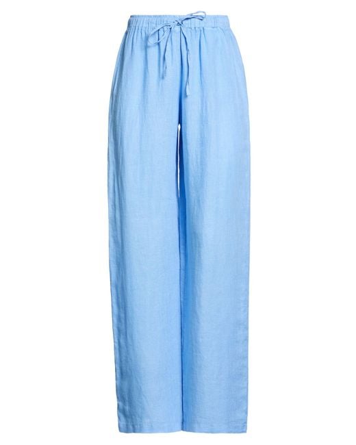 120% Lino Blue Pants Linen
