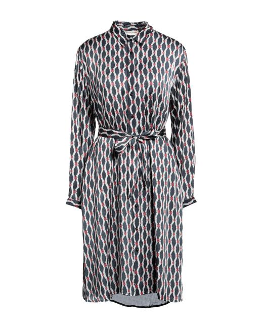 MAISON HOTEL Gray Midi Dress Viscose