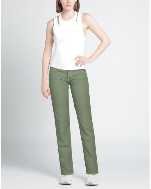 Jacob Cohen Green Jeans Cotton, Elastomultiester