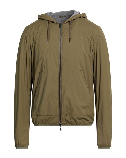 Herno Green Military Jacket Polyamide, Elastane, Viscose for men