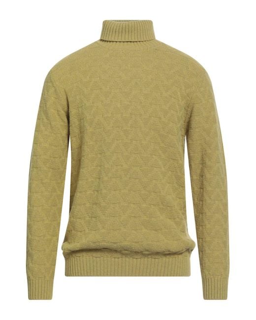 Cashmere Company Green Turtleneck Wool, Polyamide for men