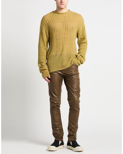 Rick Owens Yellow Sweater Virgin Wool for men