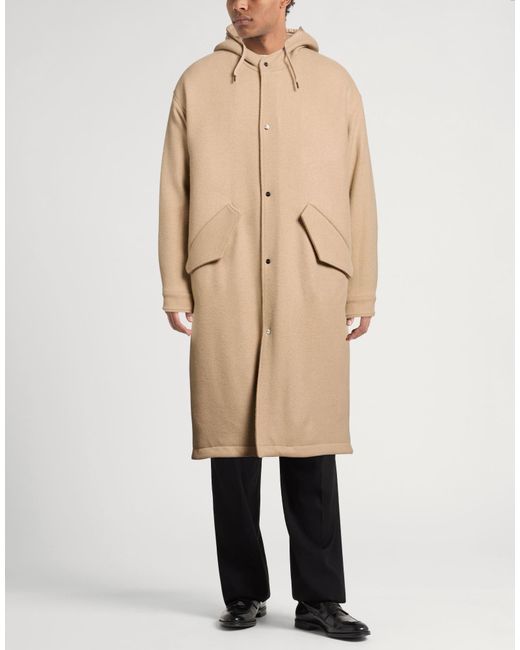 Herno Natural Sand Coat Virgin Wool, Polyamide for men