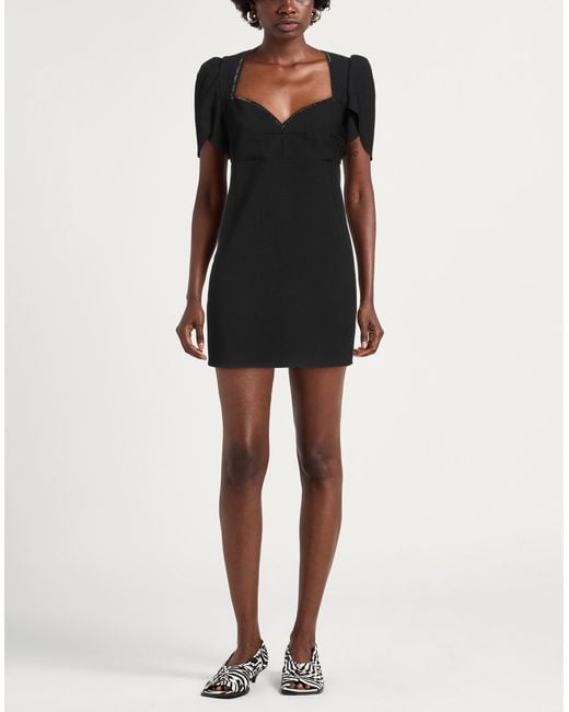 Zadig & Voltaire Black Mini Dress Polyester, Acetate