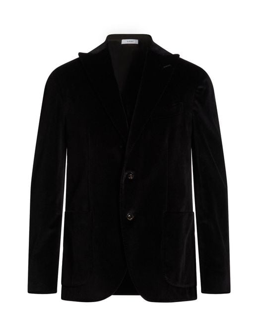 Boglioli Black Blazer Cotton, Elastane for men