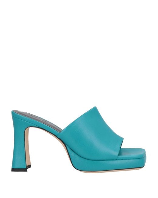 By Far Blue Sandals Leather