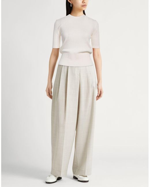 Agnona White Cream Sweater Cotton, Cashmere
