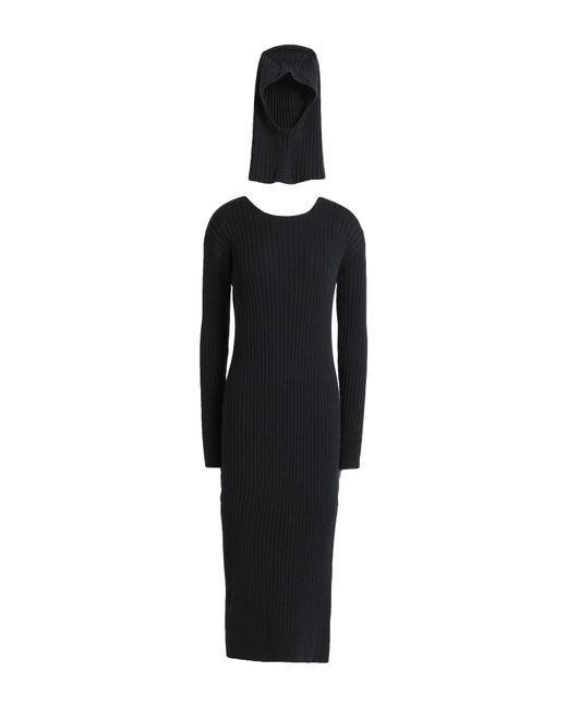 European Culture Black Midi Dress