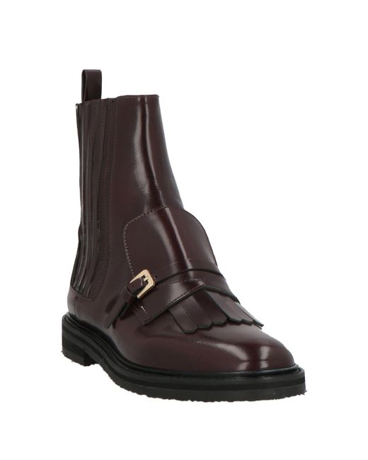 Pollini Brown Ankle Boots Calfskin