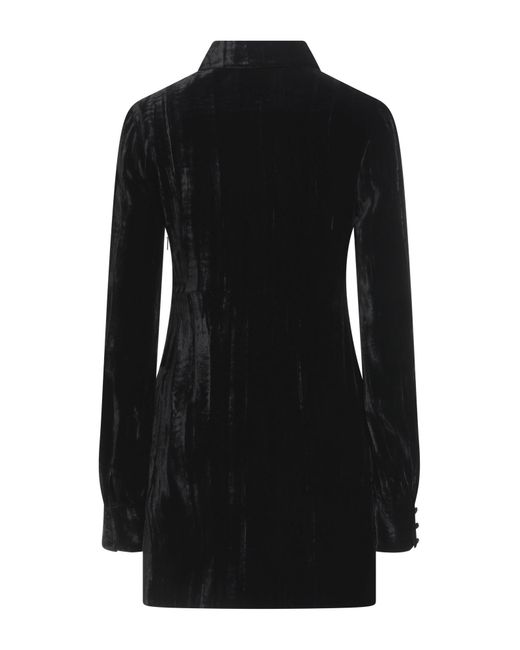 Robe courte Saint Laurent en coloris Black