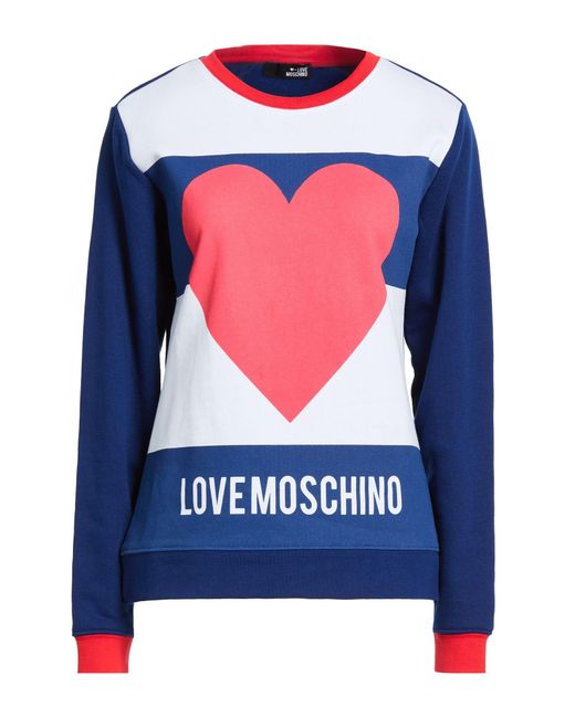 Love Moschino Blue Sweatshirt Cotton, Polyester