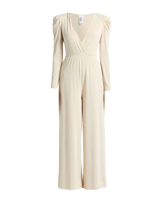 Le Volière Natural Jumpsuit Viscose, Polyester, Polyamide, Elastane
